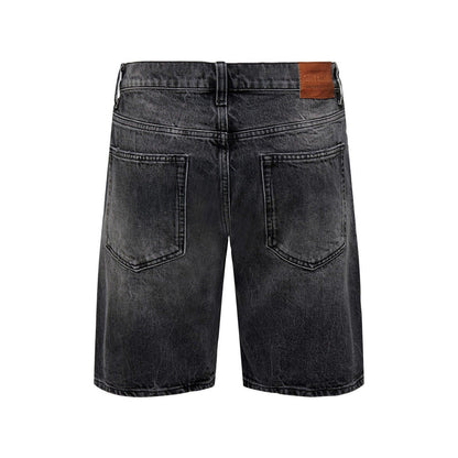 Pantaloncini Uomo Only & Sons - Onsedge Washed Black 5796 Shorts - Nero