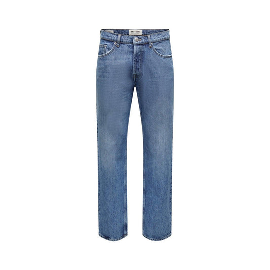 Jeans Uomo Only & Sons - Onsedge Loose Mid. Blue 4939 Jeans Noos - Blu