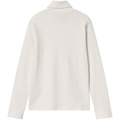 Maglie a manica lunga Donna Carhartt Wip - W' L/S Signature Mockneck T-S - Bianco