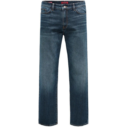 Jeans Uomo Only & Sons - Onsedge Straight Db 2103 Azg Dnm - Blu