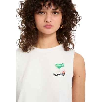 Canotte e top Donna Volcom - Fa Mickey Mason Tank - Bianco
