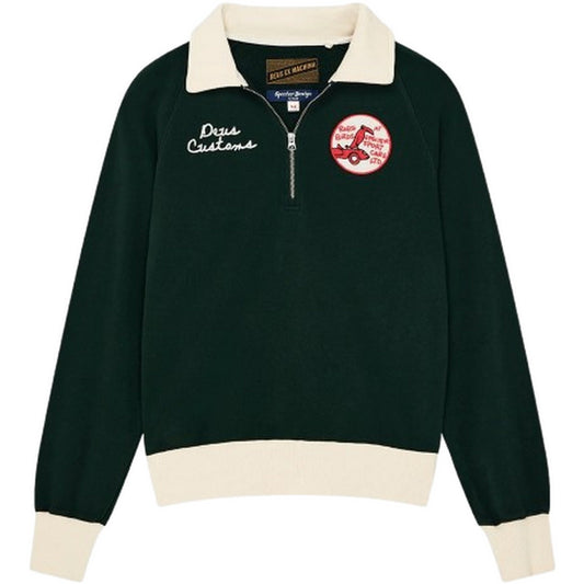 Maglie a manica lunga Uomo Deus Ex Machina - Specter Zip Sweat - Verde