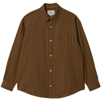 Camicie casual Uomo Carhartt Wip - L/S Kyle Shirt - Marrone