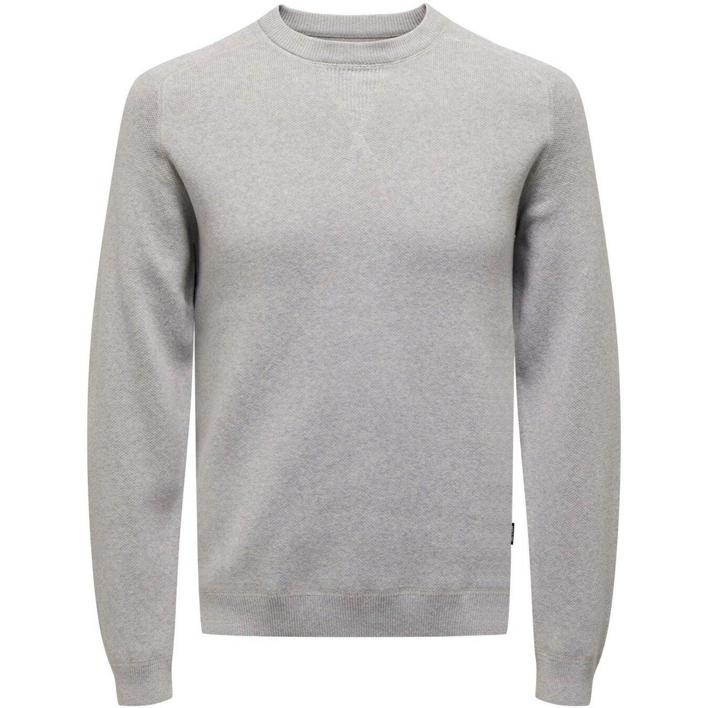 Felpe senza cappuccio Uomo Only & Sons - Onspin Reg 12 Solid Crew Knit - Grigio