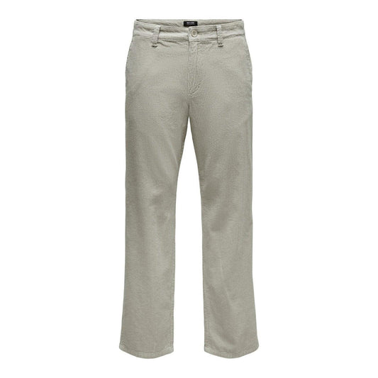 Pantaloni Uomo Only & Sons - Onsedge-Ed Life Loose Corduroy 3473 Pant - Grigio