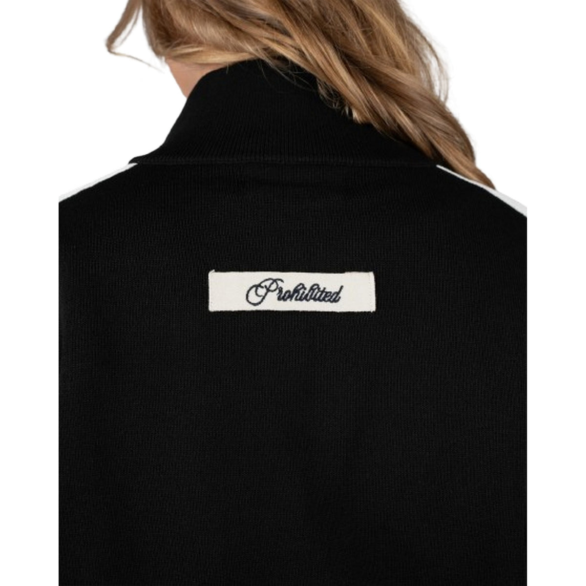 Maglie a manica lunga Uomo Prohibited - Varsity Knitted - Nero