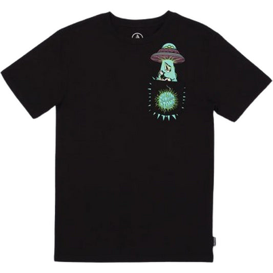 T-shirt Bambino Volcom - Udder Space Sst - Nero