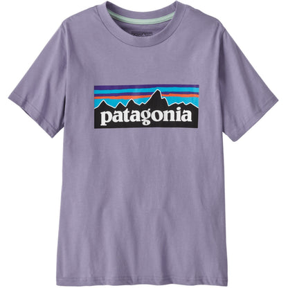 Patagonia Unisex Boys T-shirt - K's P-6 Logo T-Shirt - Purple