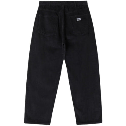 Pantaloni Uomo Obey - Bigwig Baggy Corduroy Pant - Nero