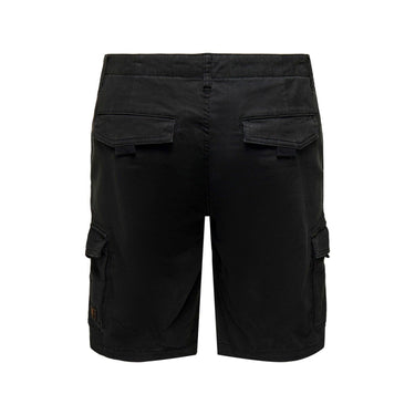 Pantalones cortos para hombre Only & Sons - Pantalones cortos cargo Onsdean-Mike Life 0032 - Negro