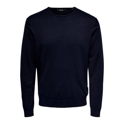 Maglioni Uomo Only & Sons - Onswyler Life Ls Crew Knit Noos - Blu