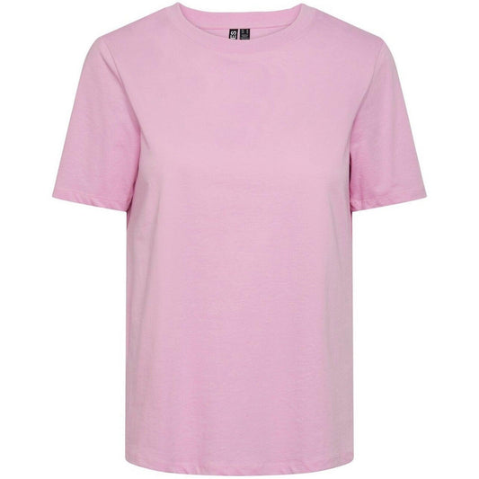 T-shirt Donna Pieces - Pcria Ss Solid Tee Noos Bc - Rosa