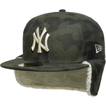 Cappellini da baseball Unisex New Era - Cord 59Fifty Down Flap - Verde