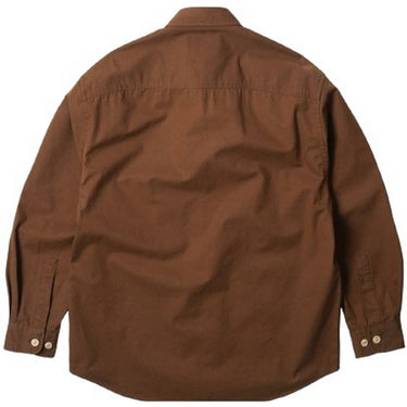 Frizmworks Chemises décontractées pour hommes - Chemise à boucle de poche - Marron