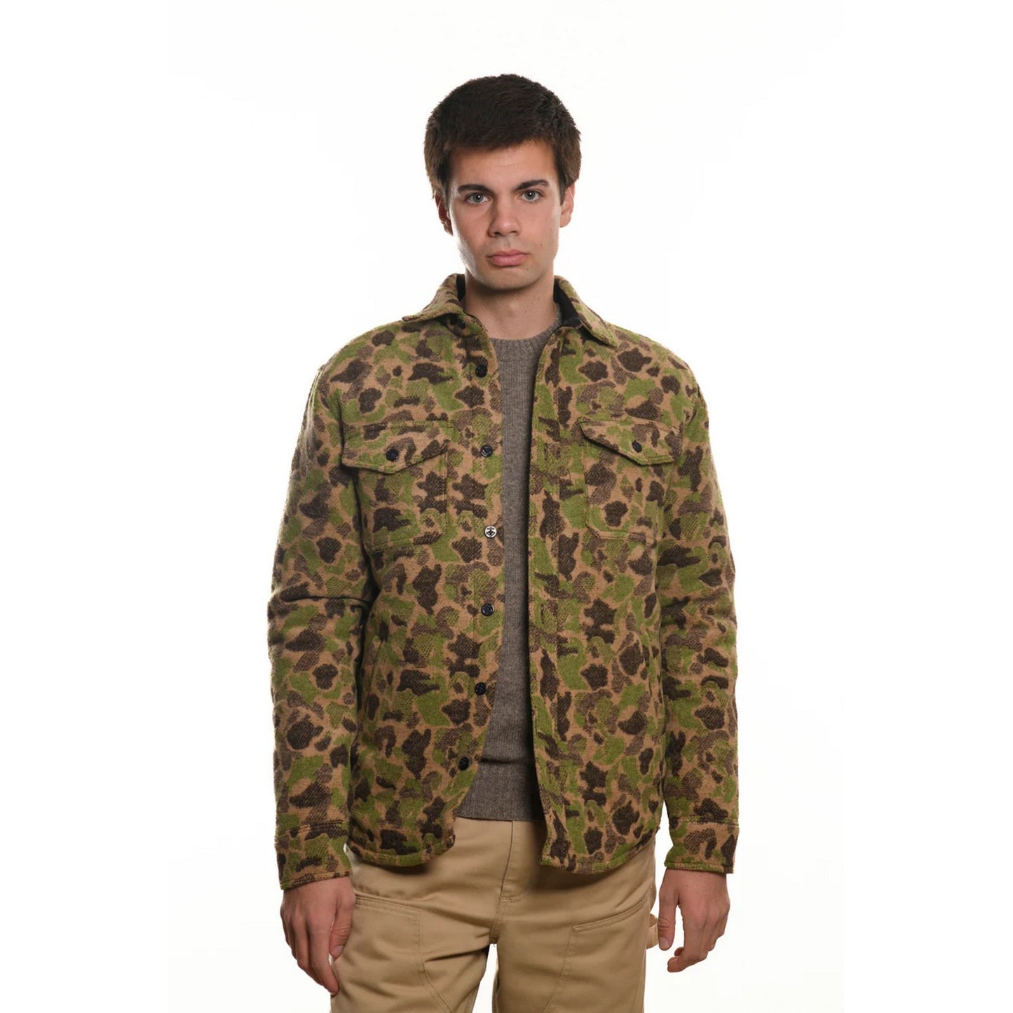 Camicie casual Uomo Chesapeake's - Wool padded shirt CPO frogskin - Multicolore