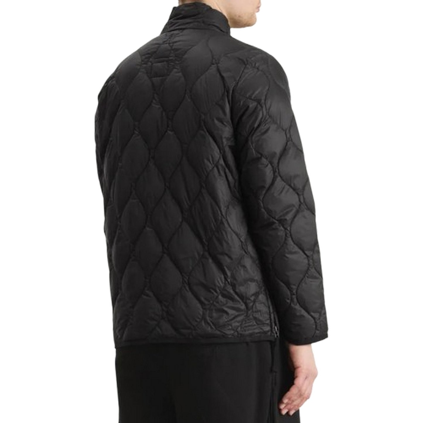 Chaquetas de plumón unisex Taion - Military Hi Neck W-Zip Down Jkt - Negro