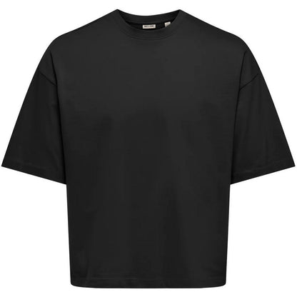 T-shirt Uomo Only & Sons - Onsfred Rlx Ss Crop Tee - Nero
