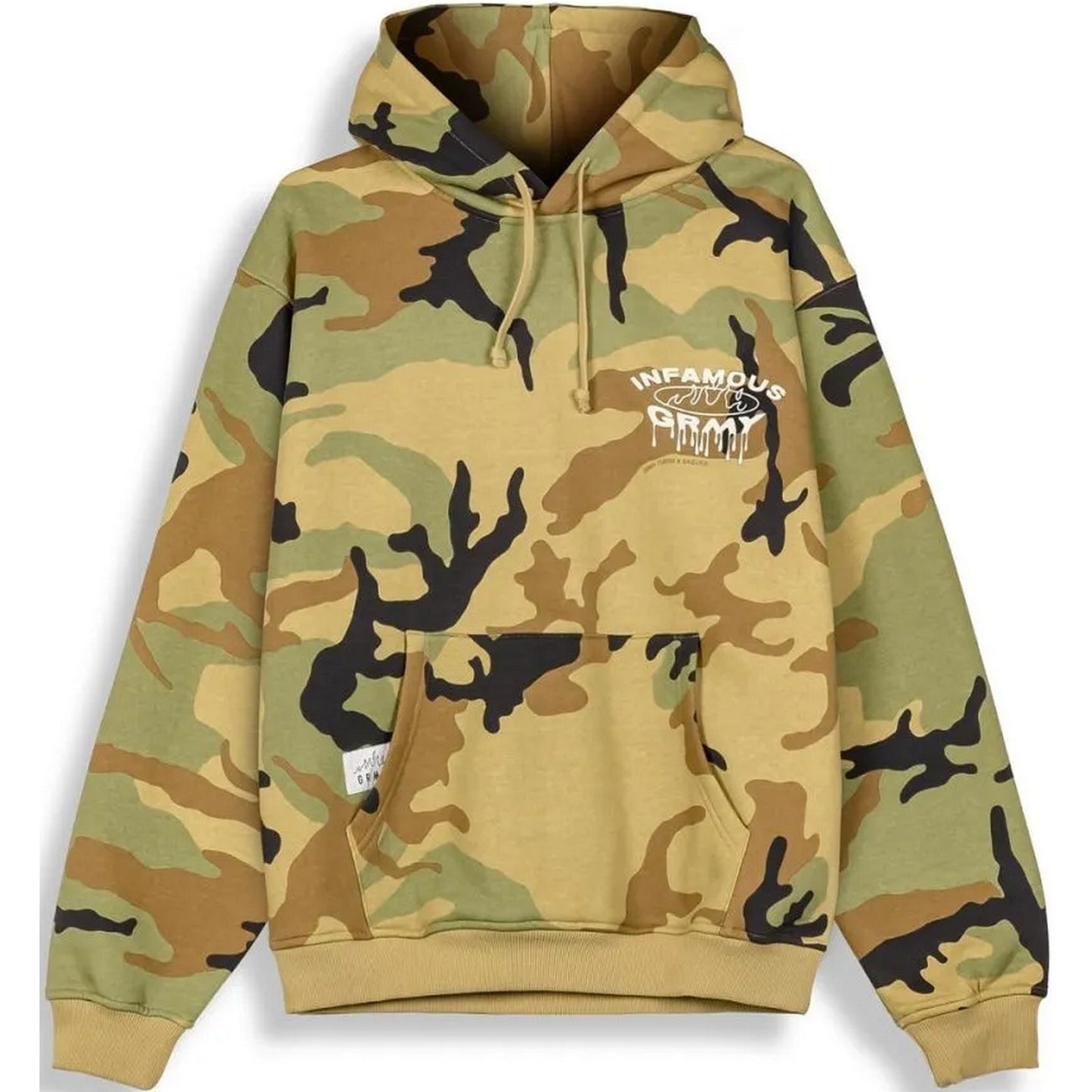 Felpe con cappuccio Uomo Grmy - Follow The Dollar Camo Vintage Hoodie - Marrone