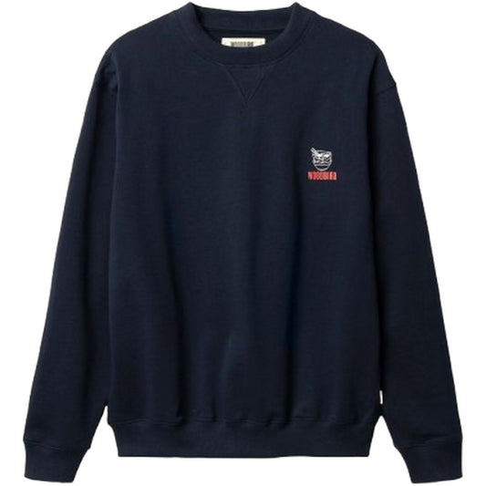 Felpe senza cappuccio Uomo Woodbird - WBCane Bowl Crew - Blu