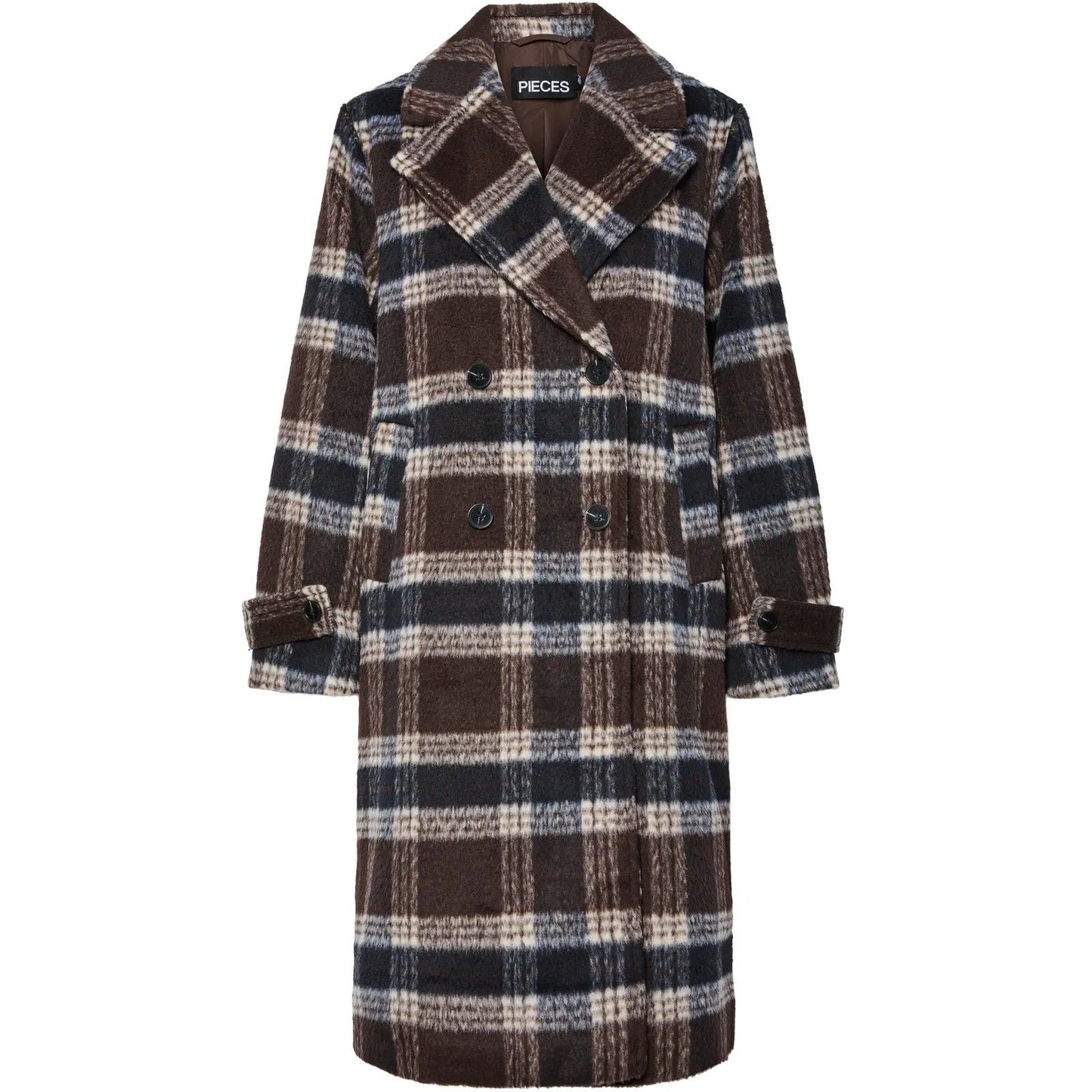 Giacche Donna Pieces - Pcmarble Check Jacket - Marrone