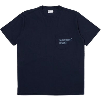 T-shirt Uomo Universal Works - Print Pocket Tee - Blu