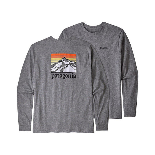 Maglie a manica lunga Uomo Patagonia - M's L/S Line Logo Ridge ResponsibiliTee - Grigio