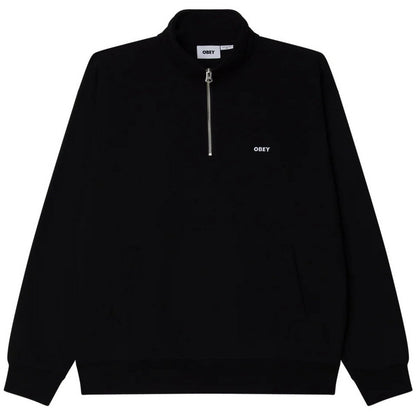 Felpe con cappuccio Uomo Obey - Established Works Bold Mockneck Fleece - Nero