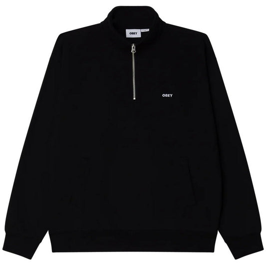 Felpe con cappuccio Uomo Obey - Established Works Bold Mockneck Fleece - Nero