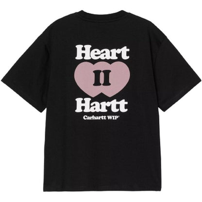 T-shirt Donna Carhartt Wip - W' S/S Heart II Hartt T-Shirt - Nero