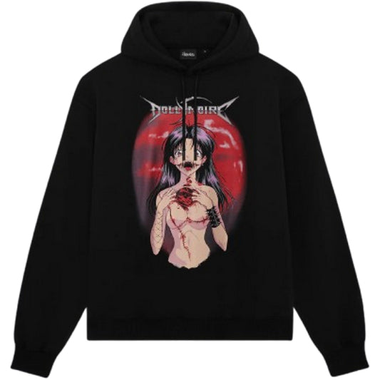 Felpe con cappuccio Uomo Dolly Noire - Kuchisake-Onna Japan Tour Hoodie - Nero