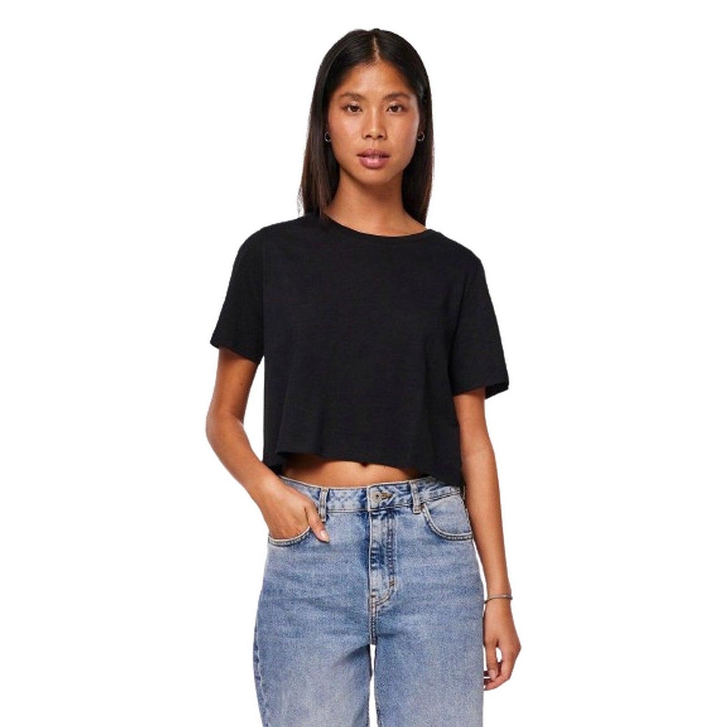 T-shirt Donna Pieces - Pcsara Ss Short Tee Noos - Nero