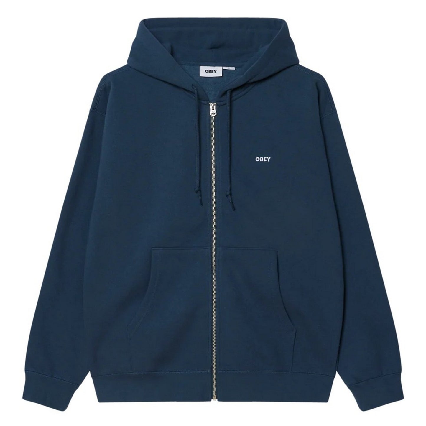 Felpe con cappuccio Uomo Obey - Established Works Bold Zip Hood Ii Fleece - Nero