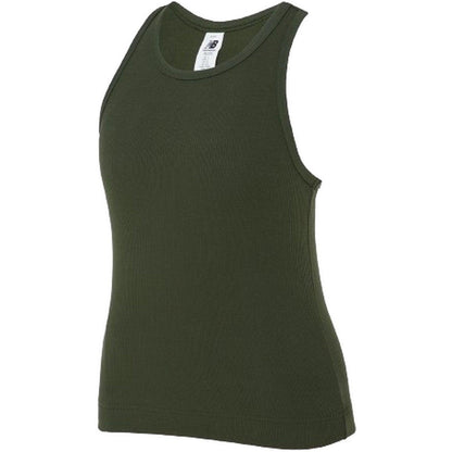 Canotte Donna New Balance - Linear Heritage Rib Knit Racer Tank - Verde