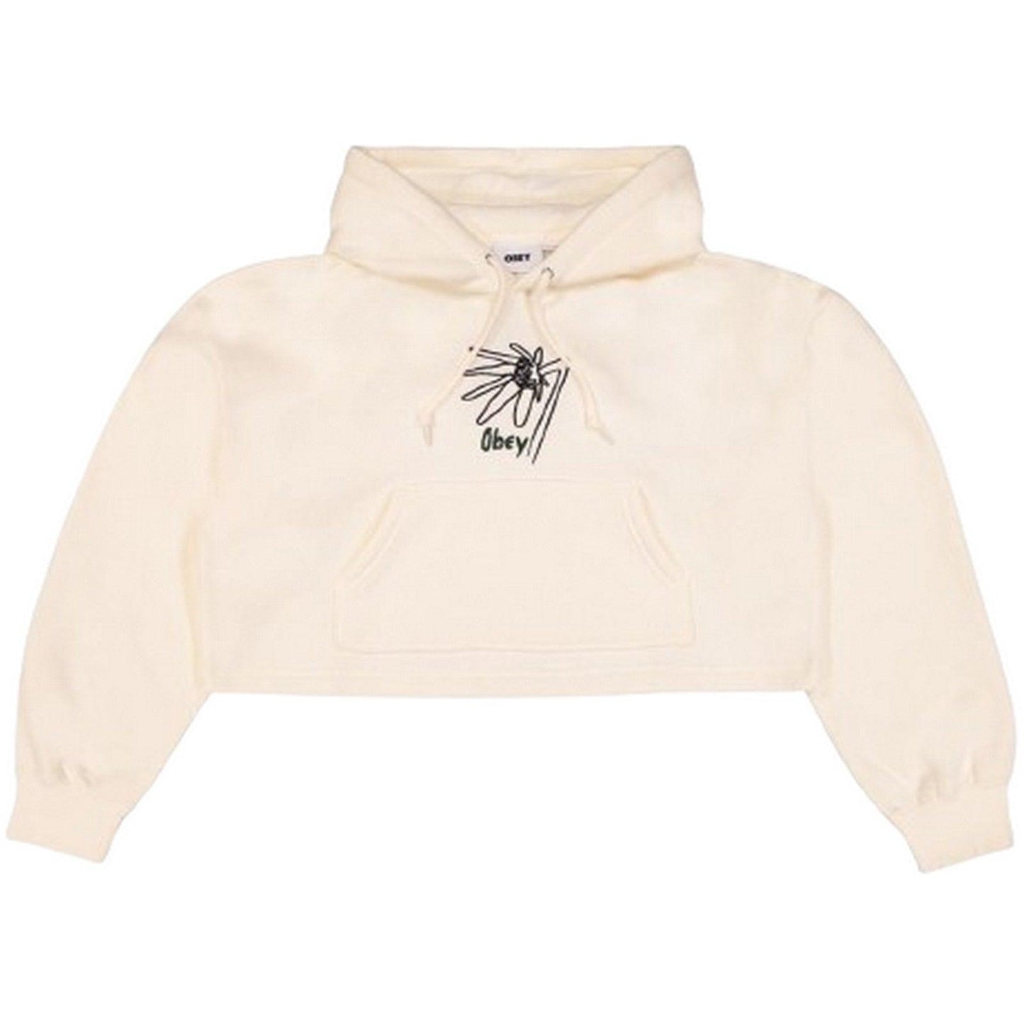 Felpe con cappuccio Donna Obey - Obey Willow Baby Hood Fleece - Panna