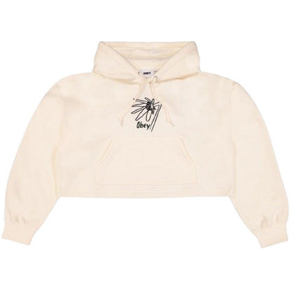 Felpe con cappuccio Donna Obey - Obey Willow Baby Hood Fleece - Panna