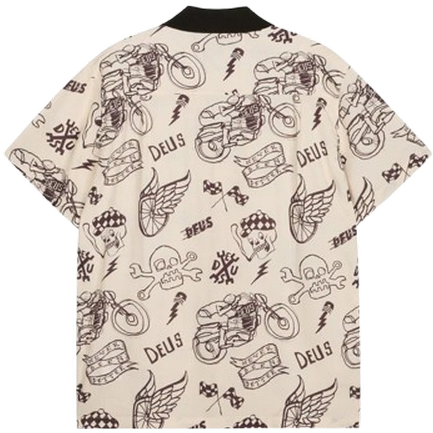 Camicie casual Uomo Deus Ex Machina - Doodle Ss Shirt - Avorio