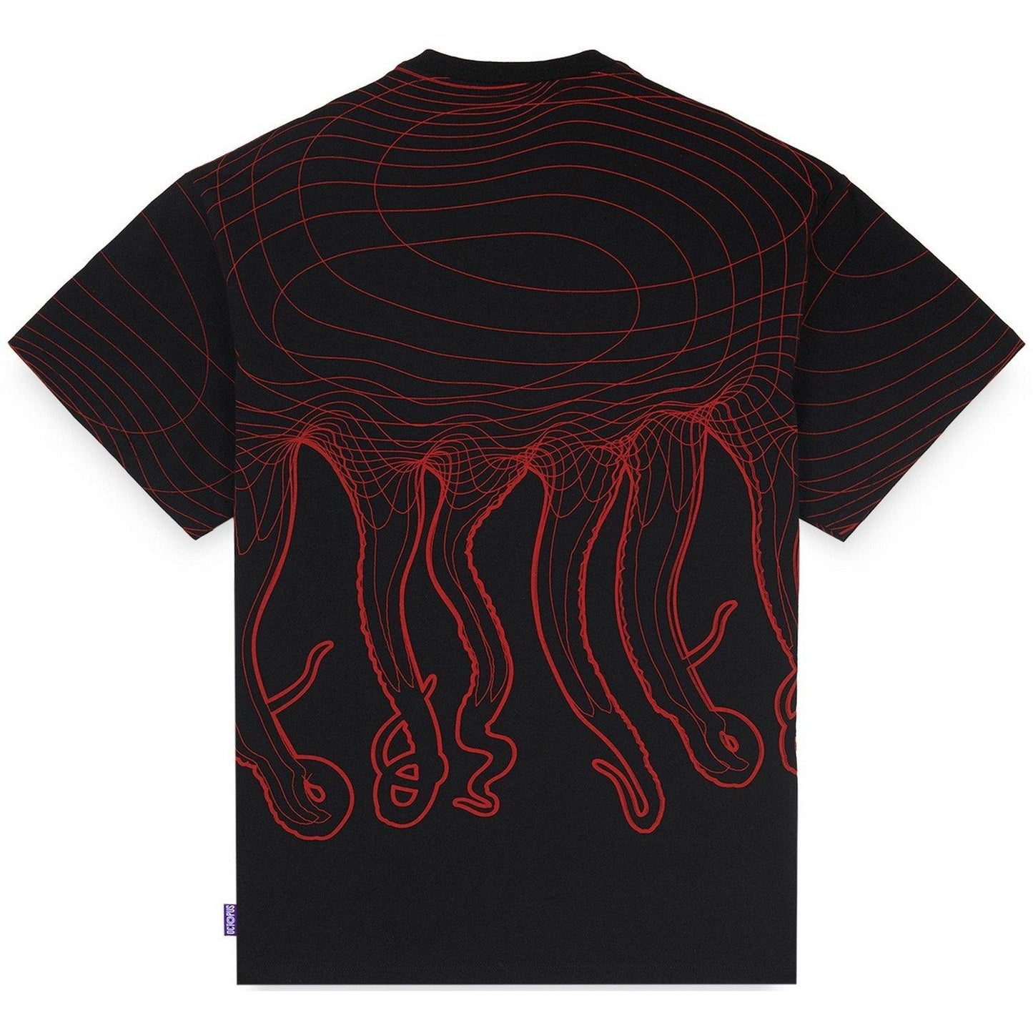 T-shirt Uomo Octopus - Evangelion – EVA 02 Flowing Octopus Tee - Nero