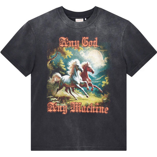 T-shirt Uomo Deus Ex Machina - Horseplay Tee - Nero
