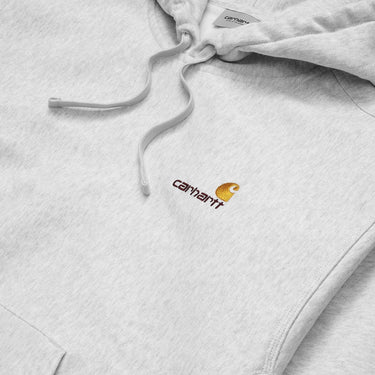Carhartt Wip Herren-Kapuzenpullover – American Script Sweat mit Kapuze – Grau