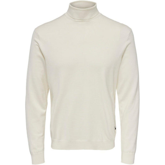 Maglioni Uomo Only & Sons - Onswyler Life Roll Neck Knit Noos - Bianco