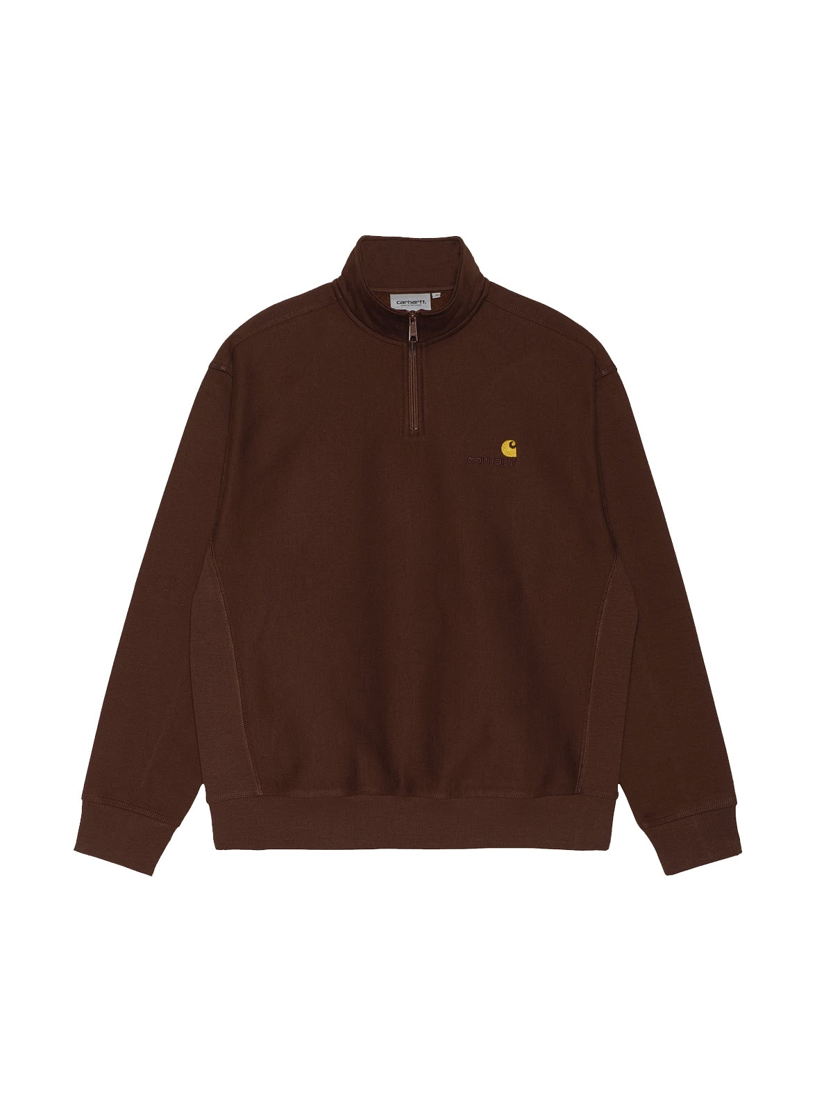 Felpe senza cappuccio Uomo Carhartt Wip - Half Zip American Script Sweat - Bordeaux