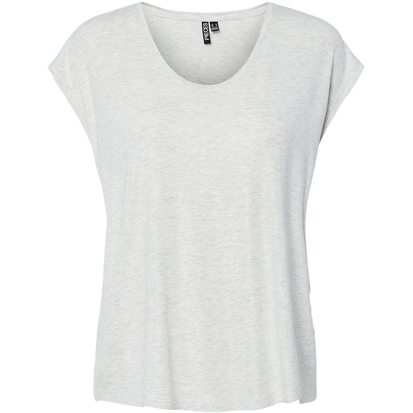 T-shirt Donna Pieces - Pcalice Ss Glitter Tee Jrs Noos Bc - Grigio