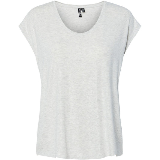 T-shirt Donna Pieces - Pcalice Ss Glitter Tee Jrs Noos Bc - Grigio