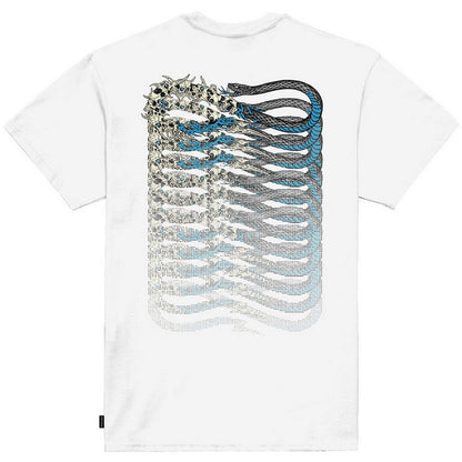 T-shirt Uomo Propaganda - T-Shirt Ribs Skullsnake - Bianco