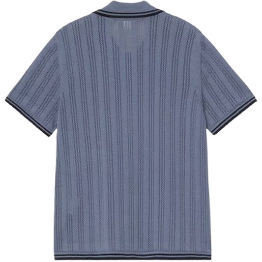 Maglie Donna Carhartt Wip - W’ S/S Ramsey Knit Shirt - Blu