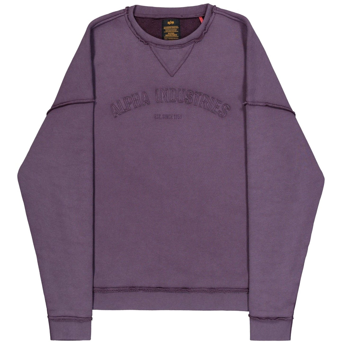 Felpe senza cappuccio Uomo Alpha Industries - Open Edge Crewneck - Viola