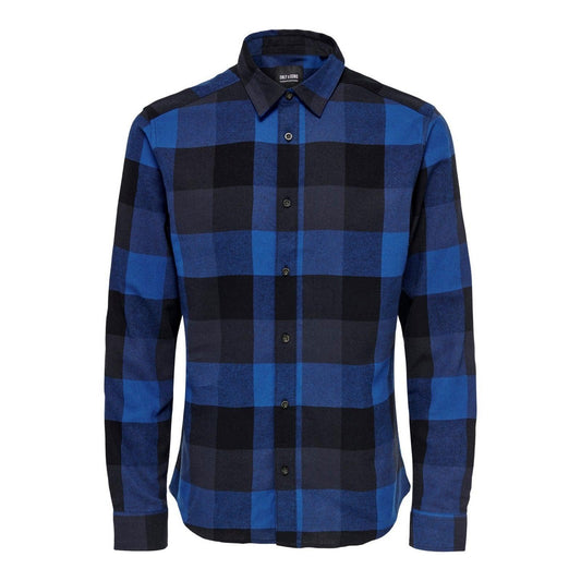 Camicie casual Uomo Only & Sons - Onsgudmund Life Ls 3T Check Shirt - Blu