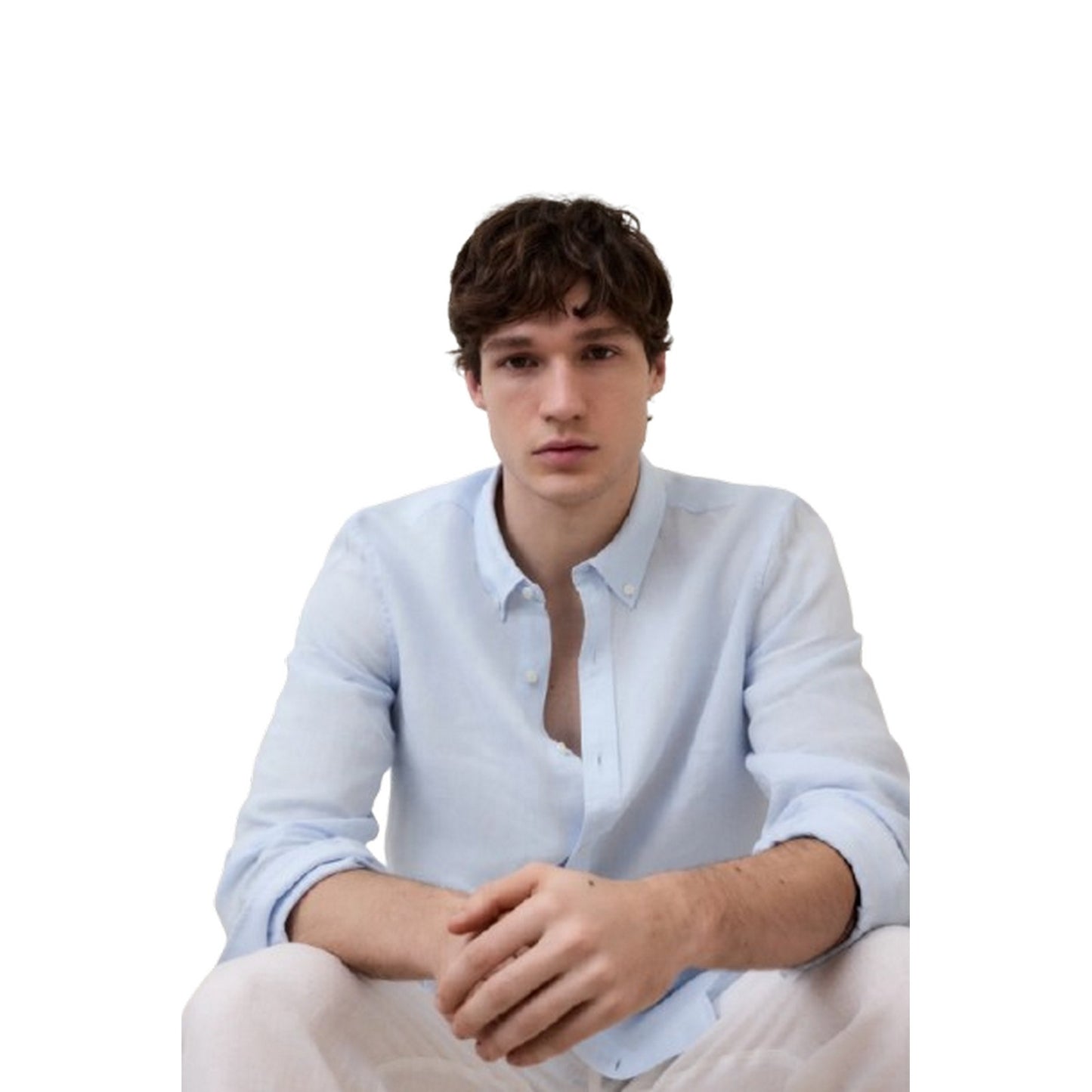 Camicie casual Uomo Ecoalf - Malibu Shirt Man - Celeste