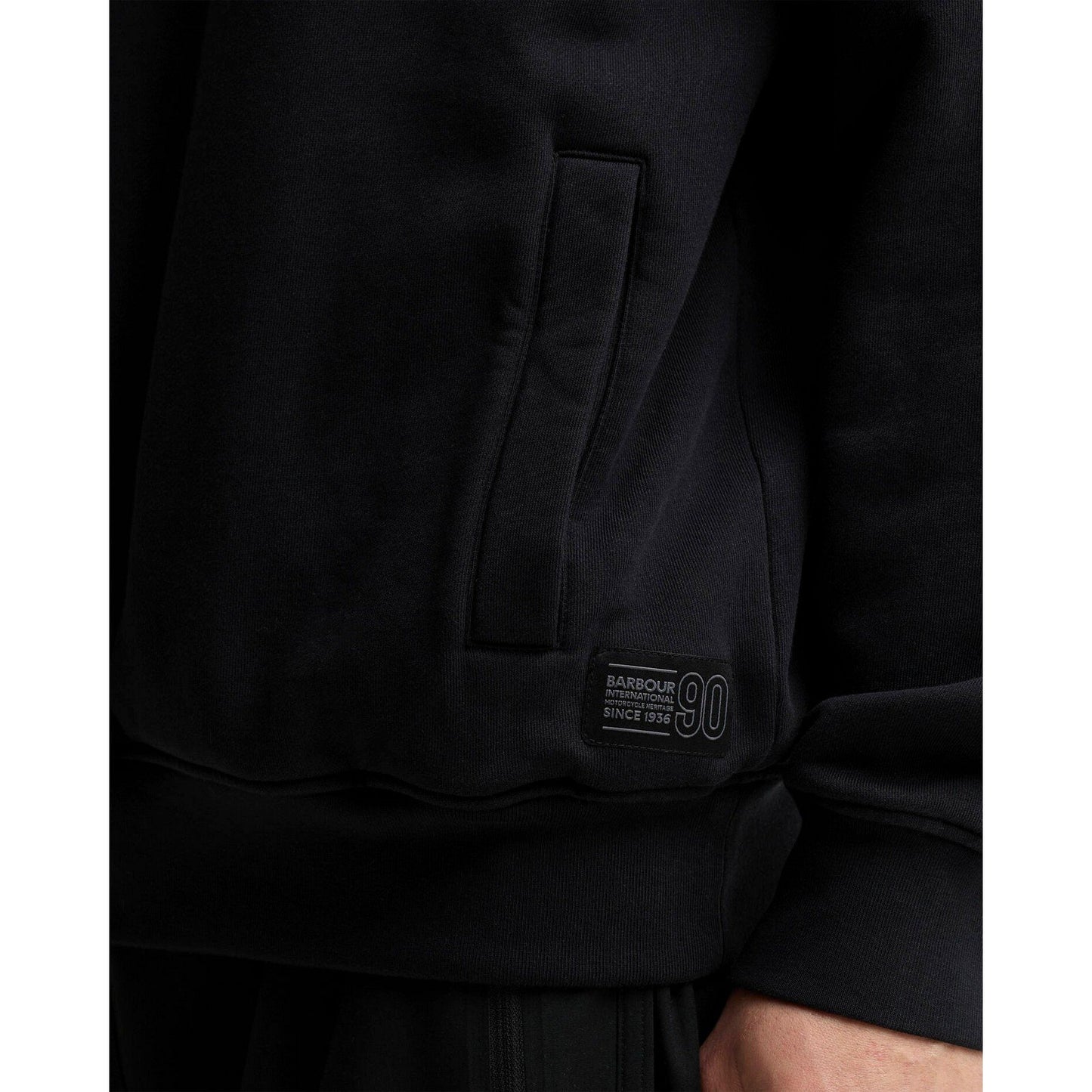 Maglie a manica lunga Uomo Barbour International - 90Th Anniversary H/Zip Sweat - Nero