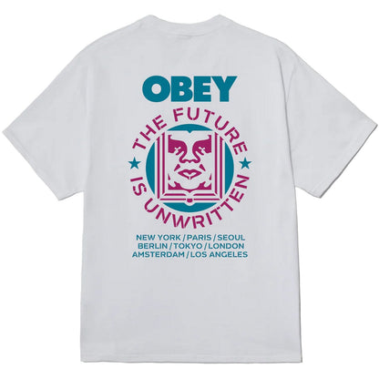 T-shirt Uomo Obey - Obey Future Unwritten Tee - Bianco